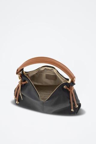 Sac à main en cuir Abruzzata - Noir et marron