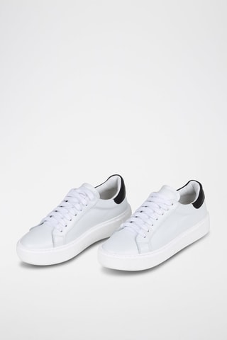 Baskets en cuir Silana - Blanc et noir