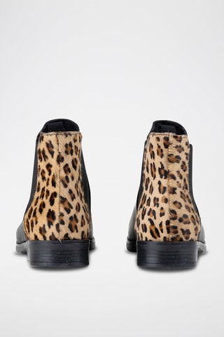 Bottines Chelsea en cuir Bernetta - Noir - Beige, marron et noir