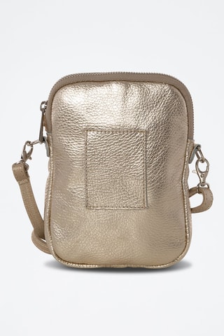 Sac bandoulière en cuir Paglia- Anna Morellini - Doré