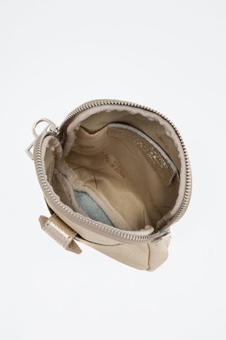 Sac bandoulière en cuir Paglia- Anna Morellini - Doré