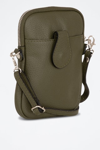 Sac bandoulière en cuir Paglia- Anna Morellini - Vert