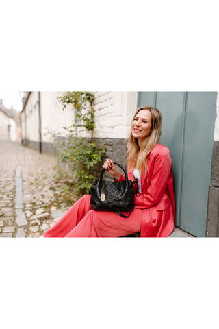 Sac à main en cuir Clarissa - Noir