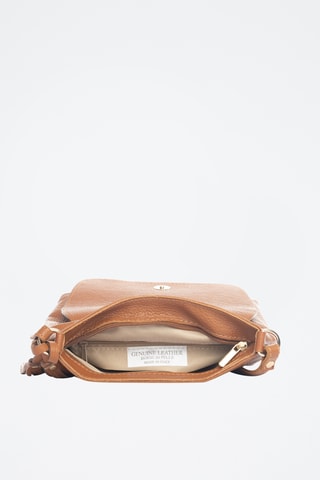 Sac bandoulière en cuir Bagni - Marron