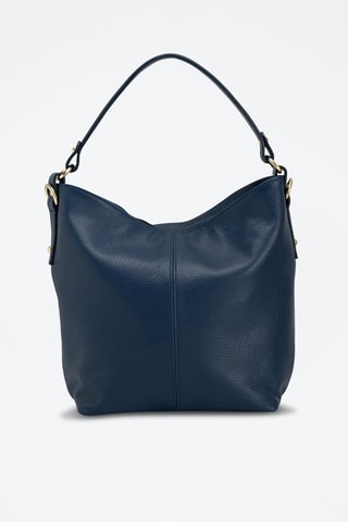 Sac porté épaule en cuir Carrara - Anna Morellini - Bleu