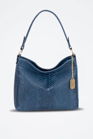 Sac porté épaule en cuir Dania - Bleu
