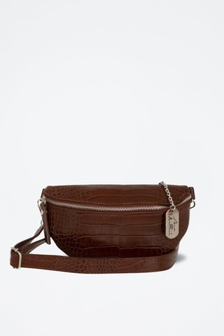 Sac banane en cuir Azzurra - Anna Morellini - Marron