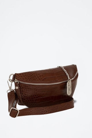 Sac banane en cuir Azzurra - Anna Morellini - Marron