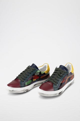 Baskets en cuir Renatrizia - Bleu et rouge