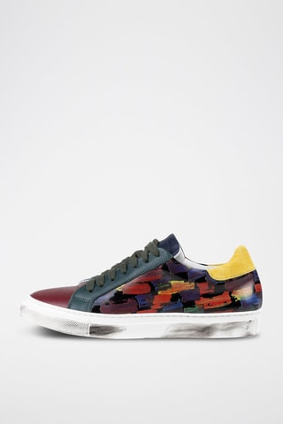 Baskets en cuir Renatrizia - Bleu et rouge