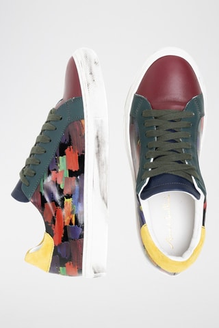 Baskets en cuir Renatrizia - Bleu et rouge