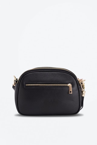 Sac bandoulière en cuir Monte Sparagio - Doré et noir