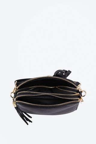 Sac bandoulière en cuir Monte Sparagio - Doré et noir