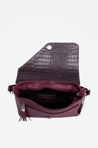 Sac bandoulière en cuir Mirta - Bordeaux