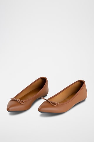 Ballerines en cuir Agnerita - Marron