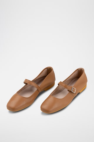 Ballerines en cuir Lorana - Marron