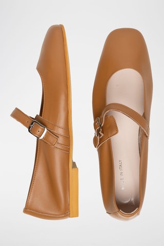 Ballerines en cuir Lorana - Marron