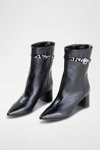 Bottines en cuir Etina - Noir