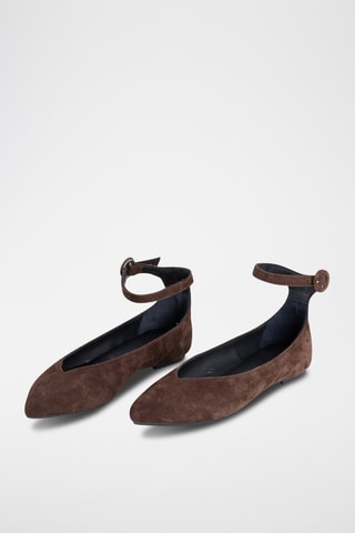 Ballerines en cuir Anila - Marron