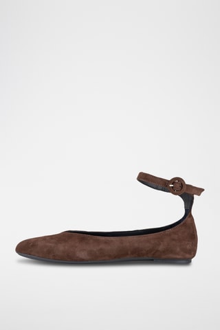 Ballerines en cuir Anila - Marron
