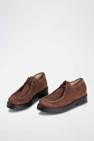 Mocassins plateformes en cuir Aderia - Marron