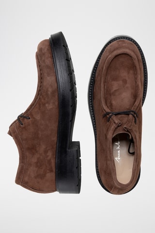 Mocassins plateformes en cuir Aderia - Marron
