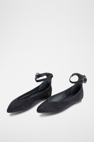 Ballerines en cuir Ellasia - Noir
