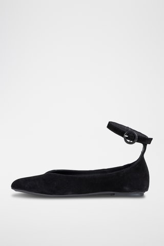Ballerines en cuir Ellasia - Noir