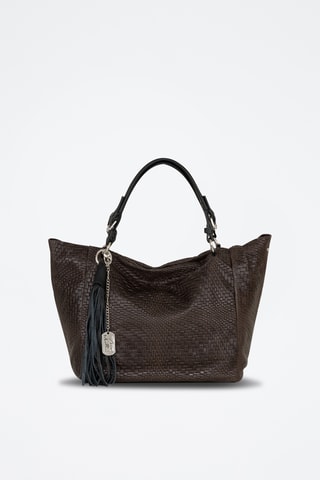 Cabas en cuir Solana - Marron foncé