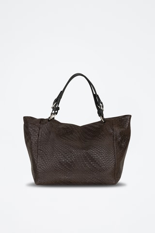 Cabas en cuir Solana - Marron foncé
