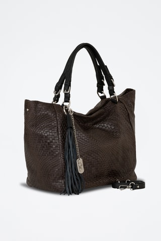Cabas en cuir Solana - Marron foncé