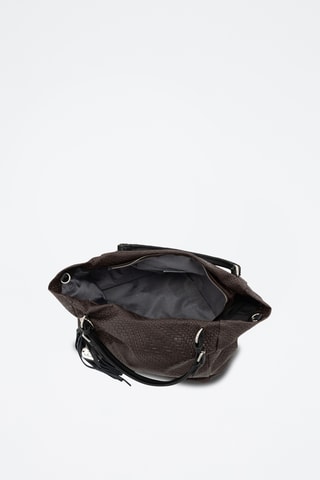 Cabas en cuir Solana - Marron foncé