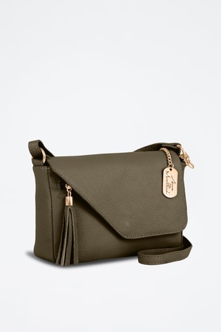 Sac bandoulière métallisé en cuir Lola - Vert
