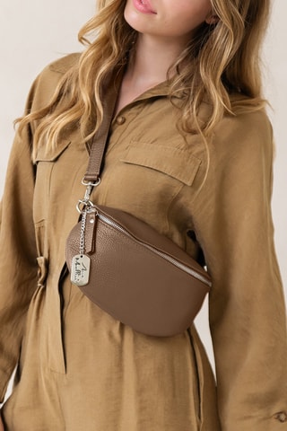 Sac banane en cuir Berenice - Marron