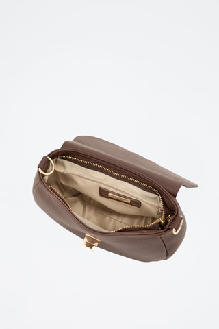 Sac bandoulière en cuir Iseppa - Marron foncé