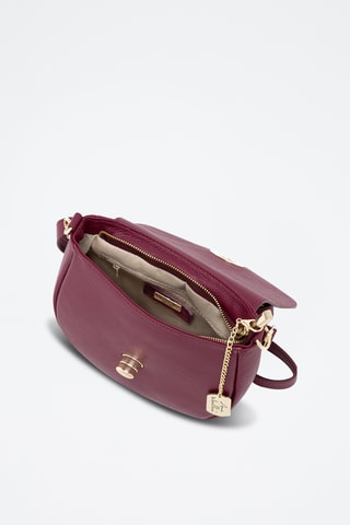 Sac bandoulière en cuir Iseppa - Bordeaux