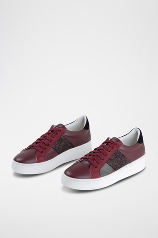 Baskets plateformes en cuir Gellasina - Bordeaux