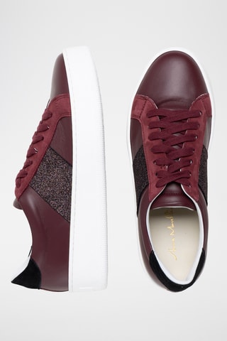 Baskets plateformes en cuir Gellasina - Bordeaux