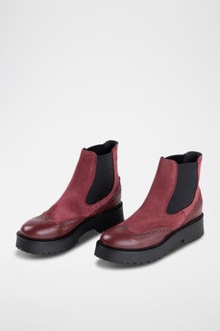 Bottines Chelsea  en cuir Donician - Bordeaux