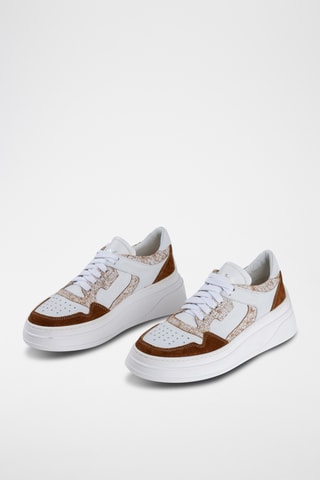 Baskets plateformes en cuir Nillada - Marron