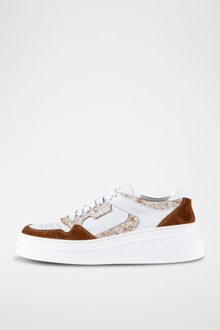 Baskets plateformes en cuir Nillada - Marron