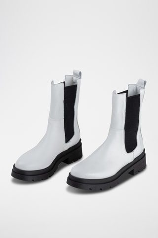 Bottines Chelsea en cuir Letta - Blanc