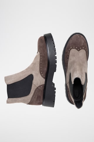 Bottines Chelsea en cuir Lorna - Beige