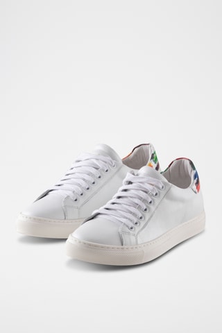 Baskets en cuir Orena - Blanc et multicolore