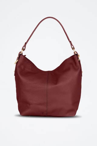 Sac porté épaule en cuir Carrara - Anna Morellini - Bordeaux