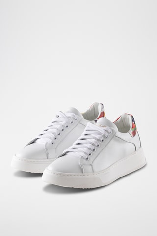 Baskets plateformes en cuir Ottora - Blanc et multicolore