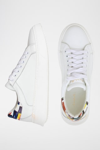 Baskets plateformes en cuir Ottora - Blanc et multicolore