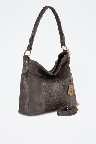 Sac porté épaule en cuir Linda - Noir