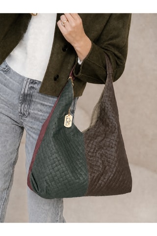 Cabas et sac bandoulière en cuir Nicolina - Multicolore
