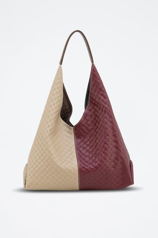 Cabas et sac bandoulière en cuir Nicolina - Multicolore